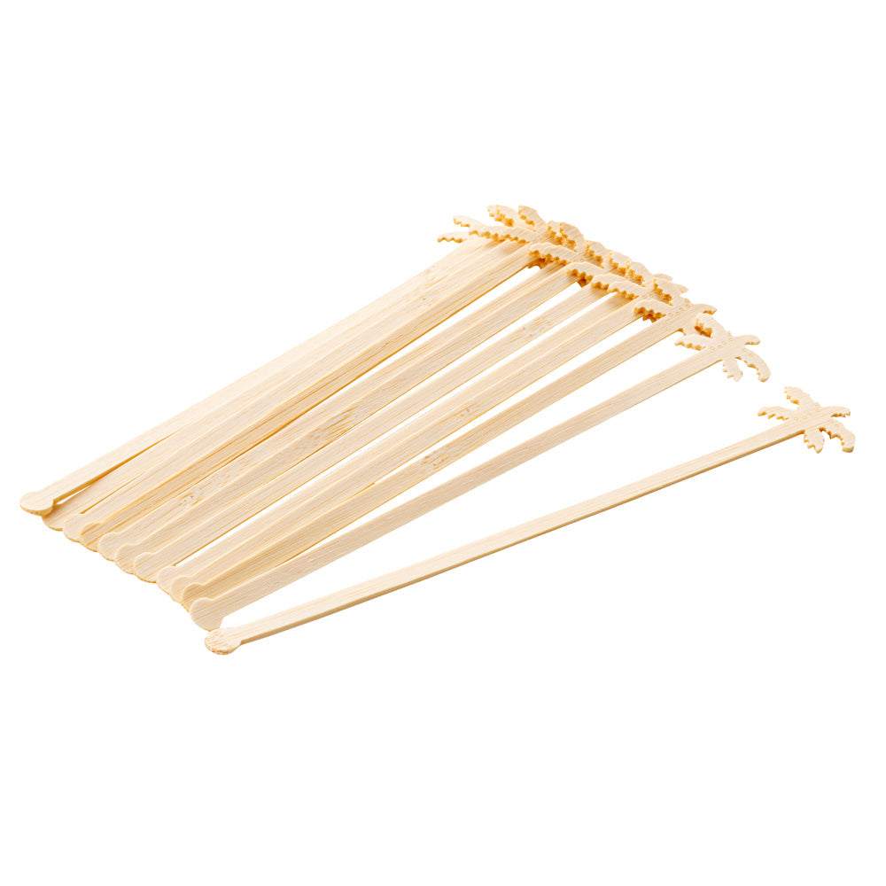 Restpresso Natural Bamboo Palm Tree Stirrer - 7" - 1000 count box