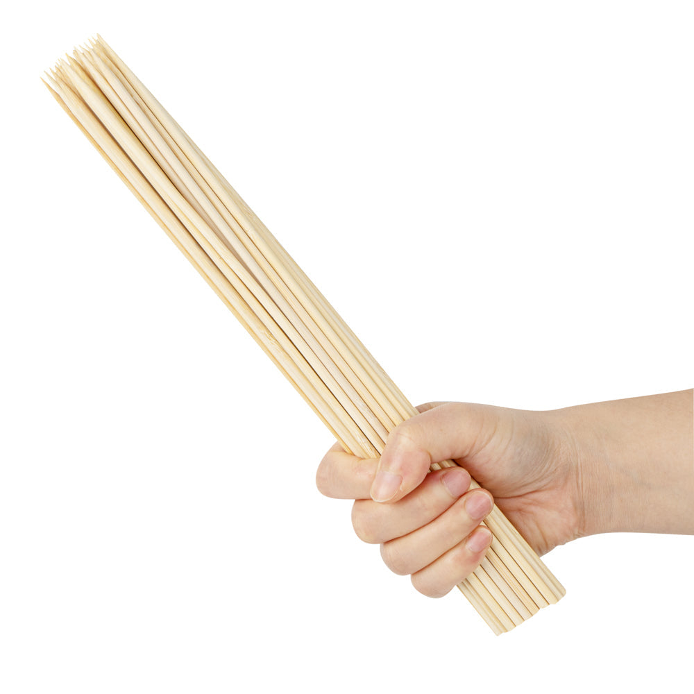 Robata Sturdy Natural Bamboo Grilling Skewer - Heavy Duty - 12" - 100 count box