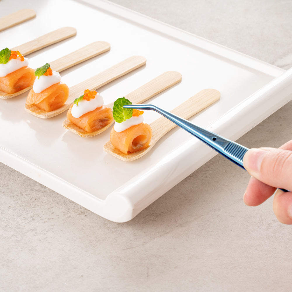 Eco Luxe Rounded Square Natural Bamboo Tasting Spoon - 3 1/2" - 100 count box