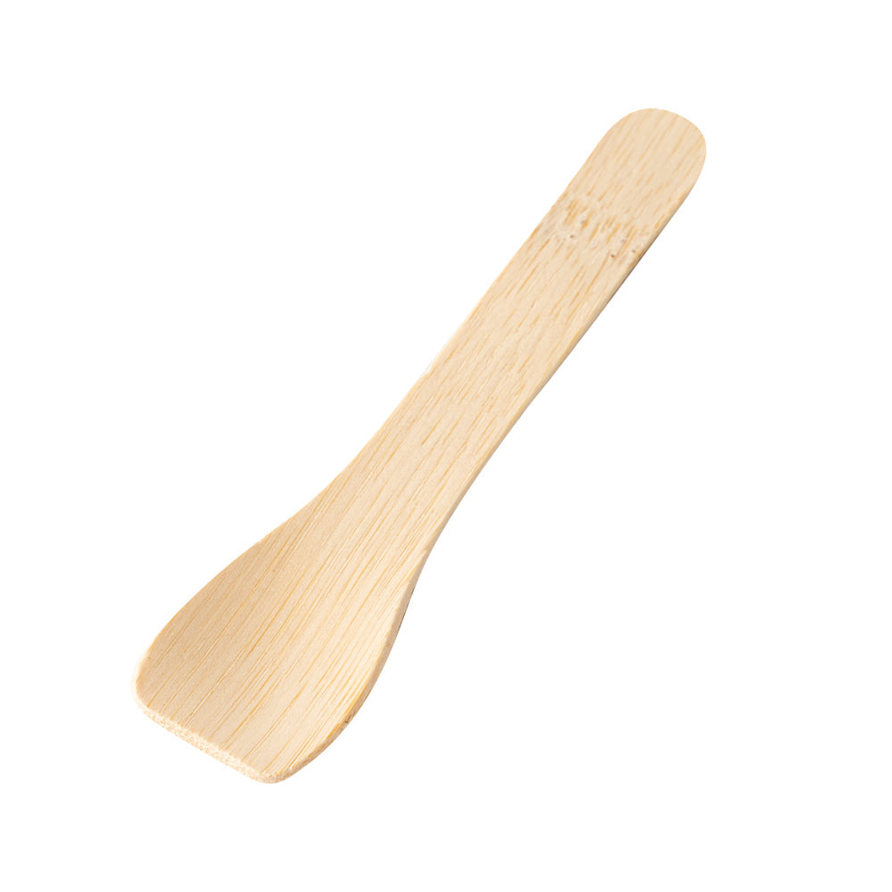 Eco Luxe Rounded Square Natural Bamboo Tasting Spoon - 3 1/2" - 1000 count box