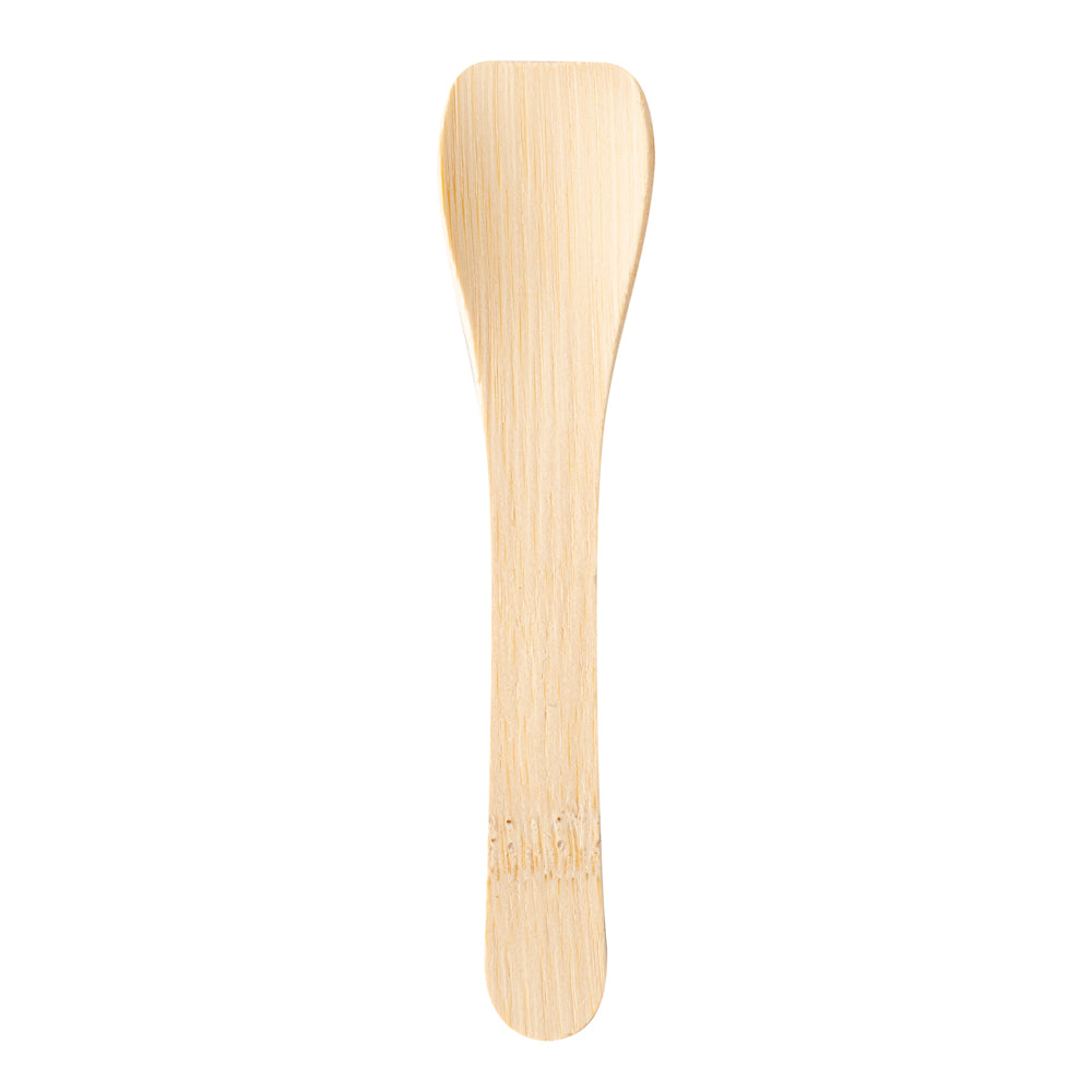 Eco Luxe Rounded Square Natural Bamboo Tasting Spoon - 3 1/2" - 1000 count box