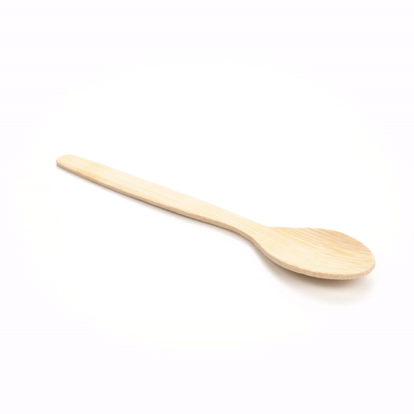 Eco Luxe Round Natural Bamboo Tasting Spoon - 4 3/4" - 1000 count box