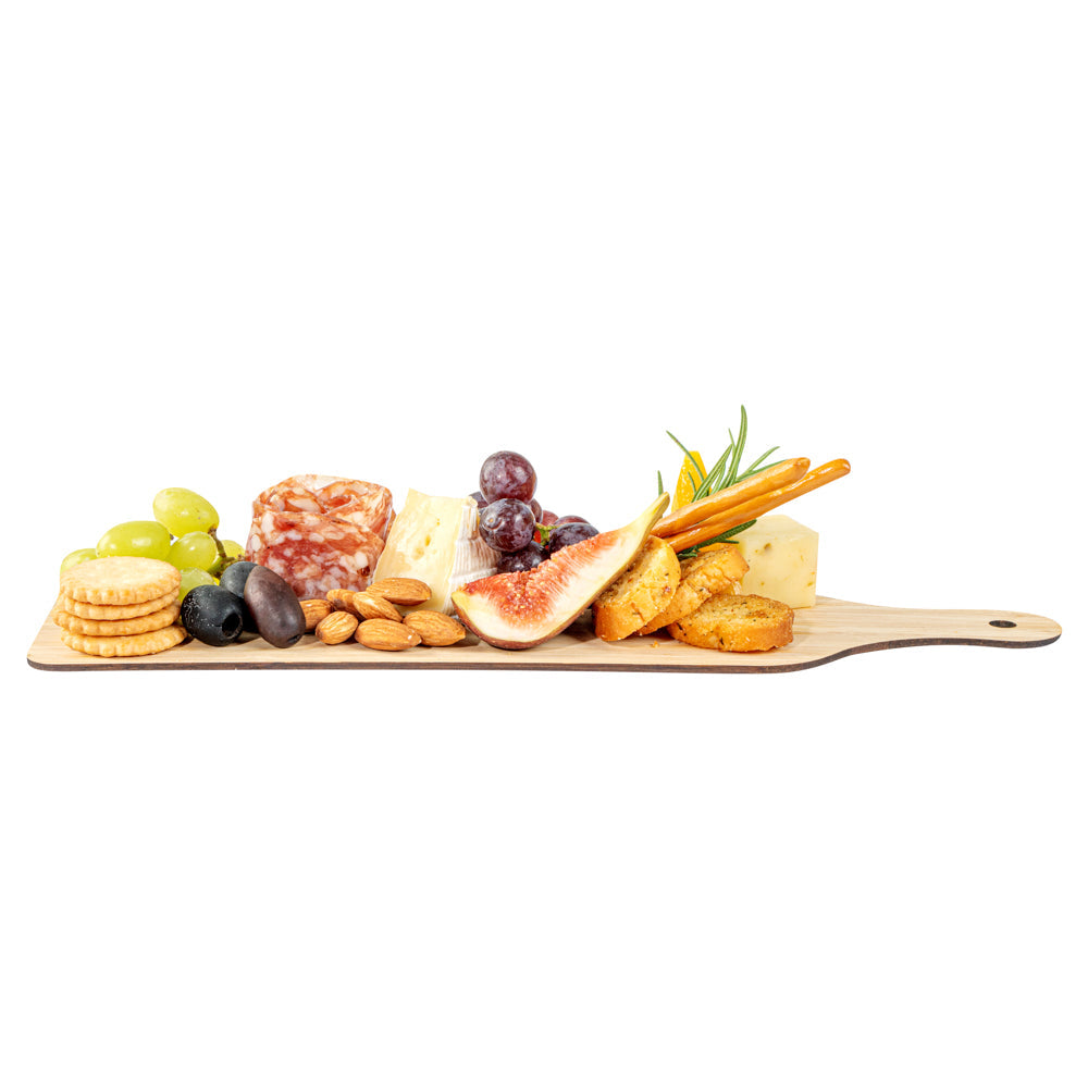 Nature Tek Bamboo Disposable Cheese / Charcuterie Board - 11 3/4" x 3 1/2" - 20 count box