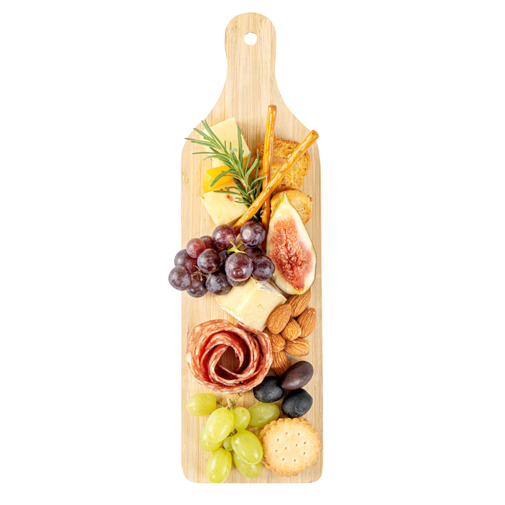 Nature Tek Bamboo Disposable Cheese / Charcuterie Board - 11 3/4" x 3 1/2" - 20 count box