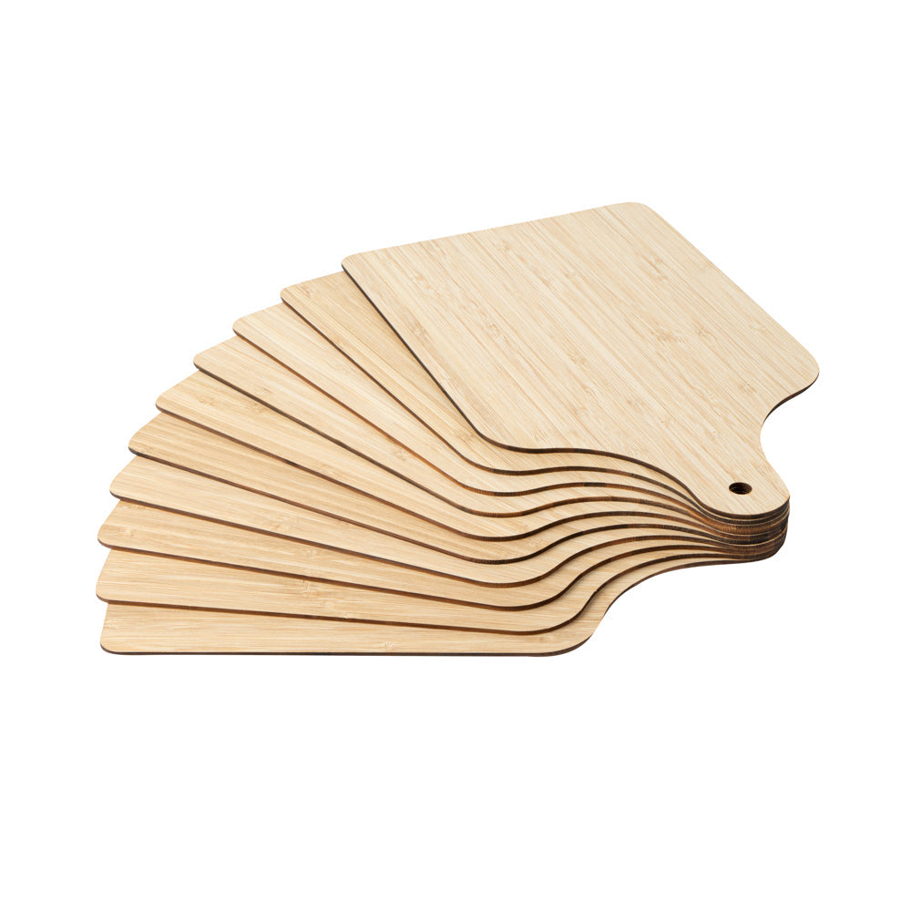 Nature Tek Bamboo Disposable Cheese / Charcuterie Board - 11 3/4" x 7" - 20 count box