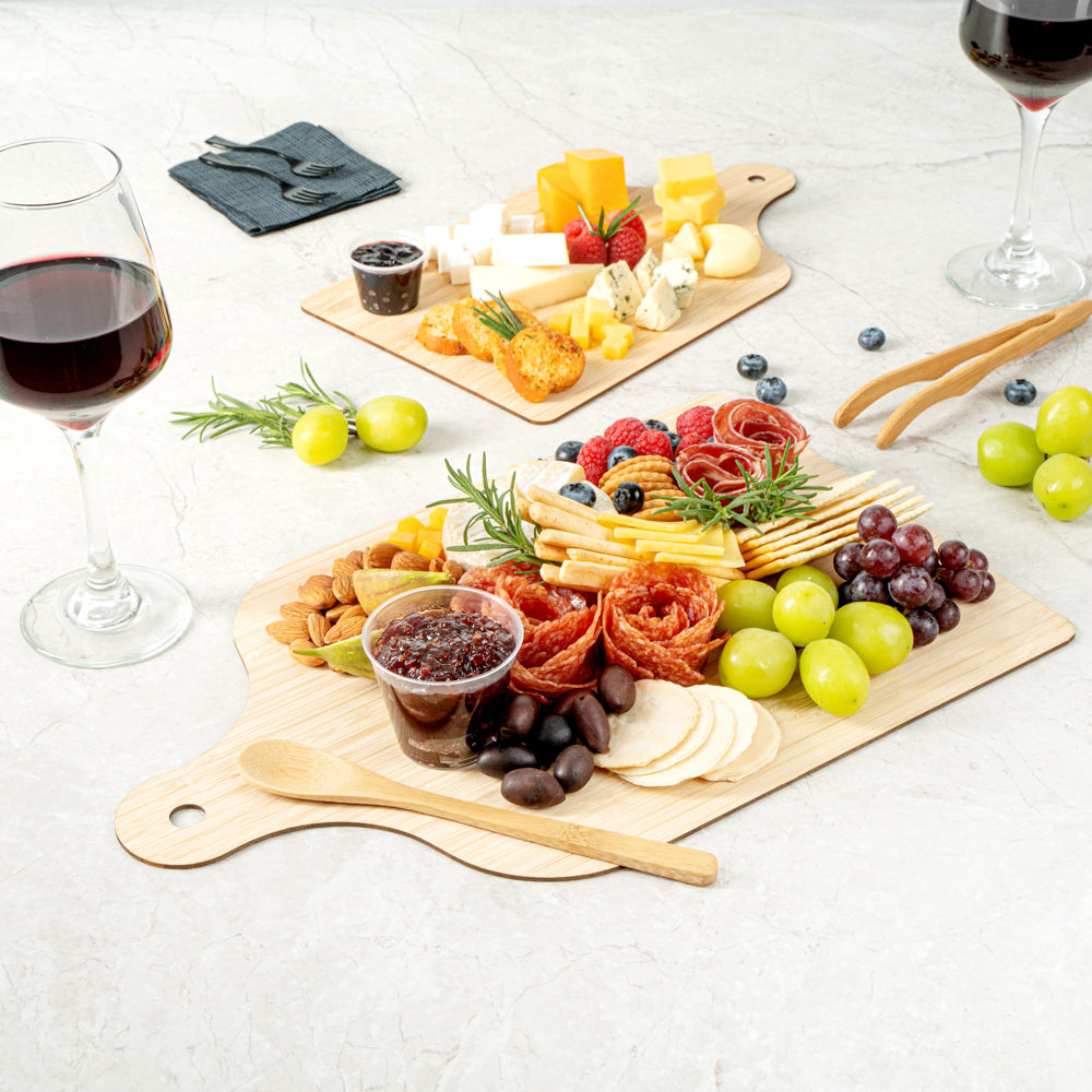 Nature Tek Bamboo Disposable Cheese / Charcuterie Board - 15 3/4" x 9 3/4" - 2 count box