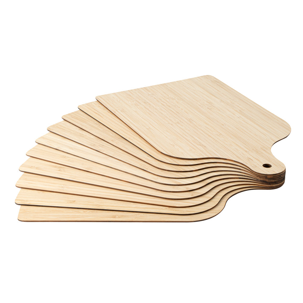 Nature Tek Bamboo Disposable Cheese / Charcuterie Board - 15 3/4" x 9 3/4" - 20 count box