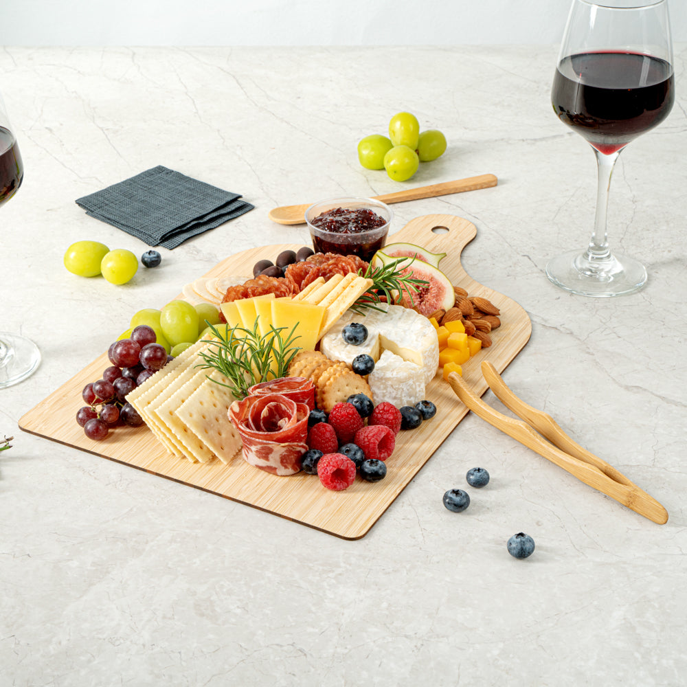 Nature Tek Bamboo Disposable Cheese / Charcuterie Board - 15 3/4" x 9 3/4" - 20 count box