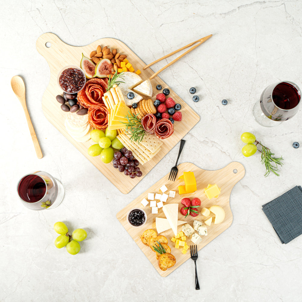 Nature Tek Bamboo Disposable Cheese / Charcuterie Board - 15 3/4" x 9 3/4" - 20 count box