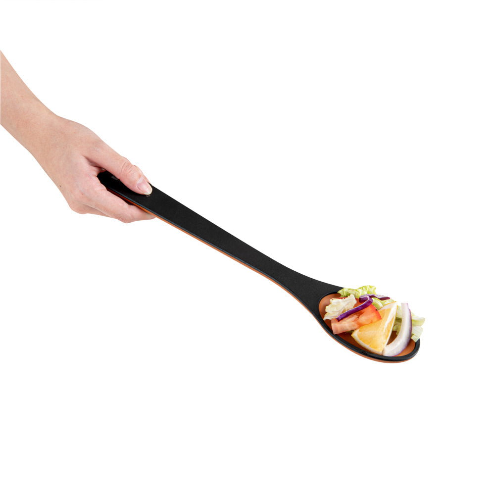 Nature Tek Black Wood Slotted Spoon - 13" - 1 count box