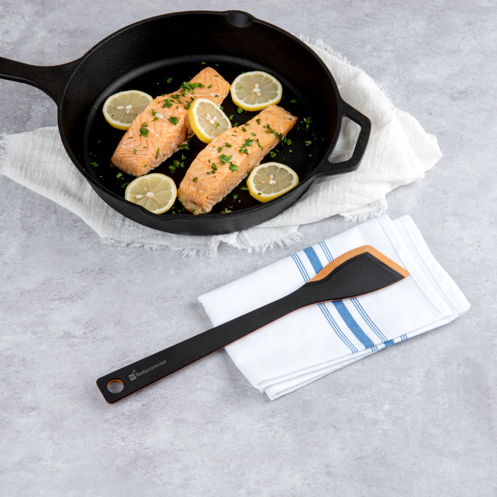 Nature Tek Black Wood Angled Spatula - 13" - 1 count box