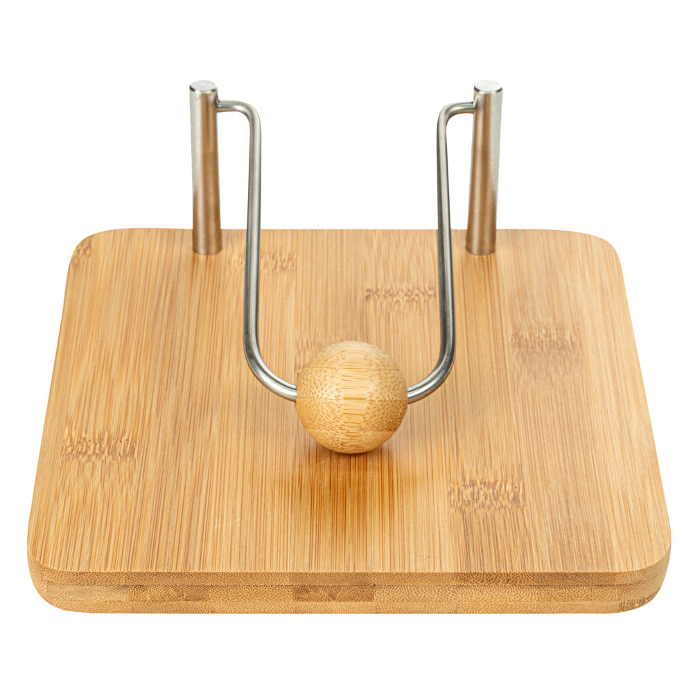 Nature Tek Square Natural Bamboo Napkin Holder - with Weight - 7 1/4" x 7" x 3" - 1 count box