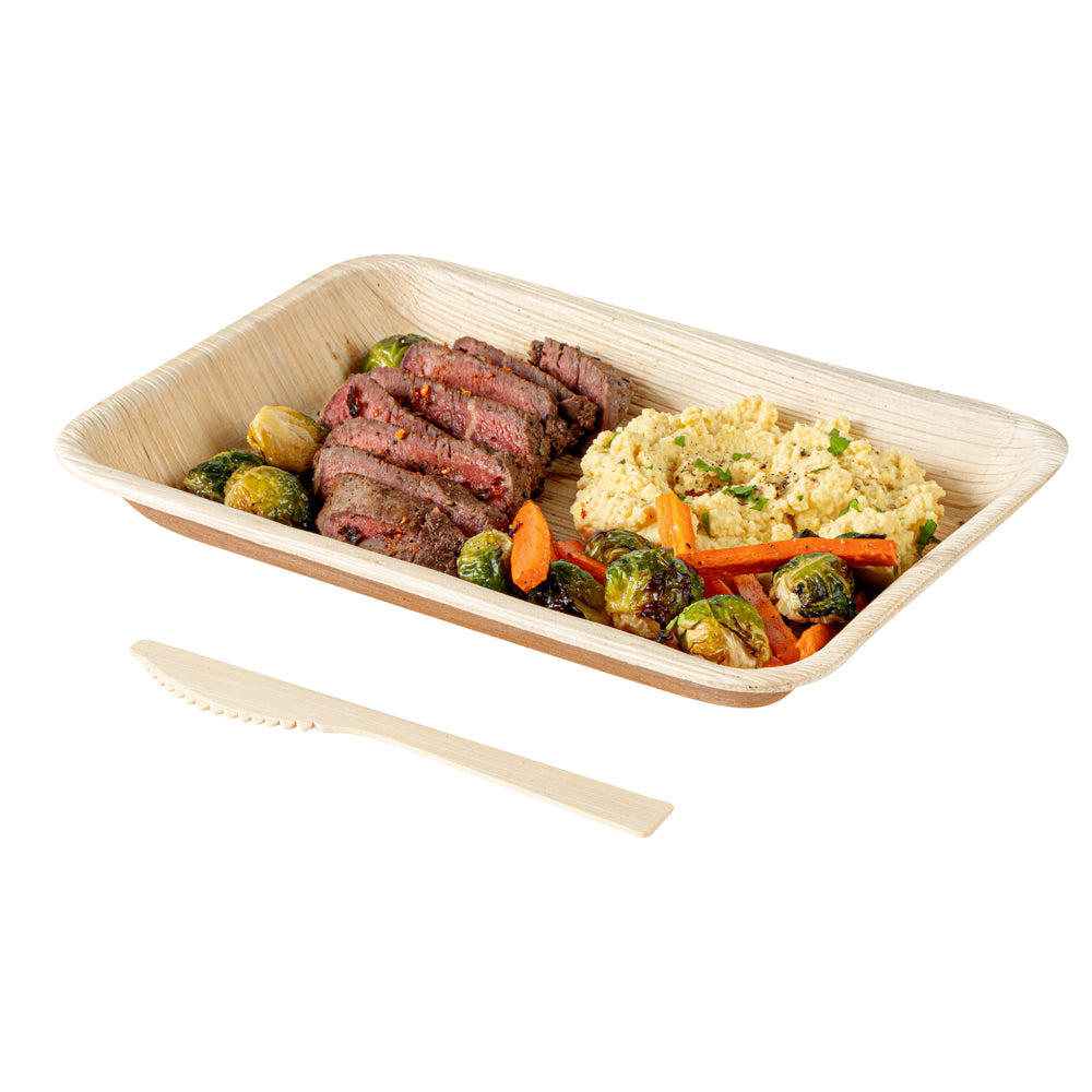 Bambuddha Natural Bamboo Disposable Knife - Retail Pack - 7" x 3/4" - 24 count box
