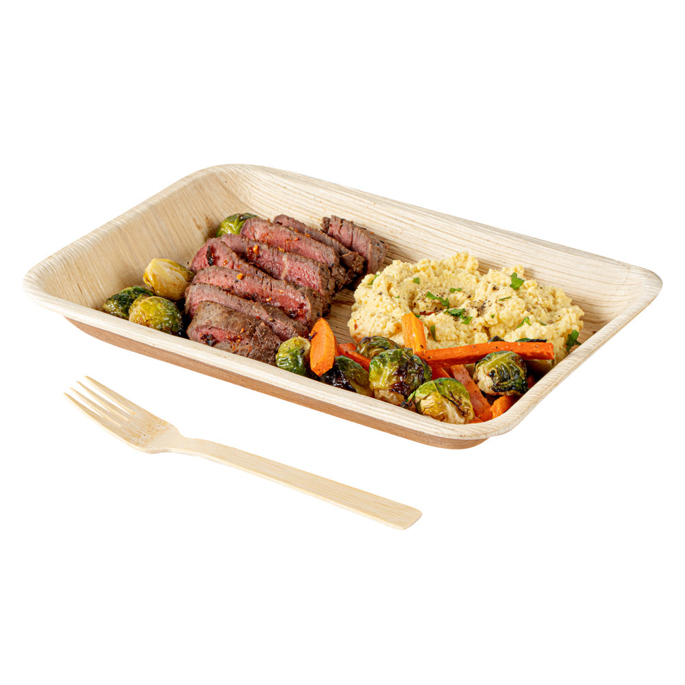 Bambuddha Natural Bamboo Disposable Fork - Retail Pack - 7" x 1" - 24 count box
