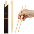 Bambuddha Natural Bamboo Twin Chopsticks - with Paper Sleeve - 8 1/4" - 100 count box