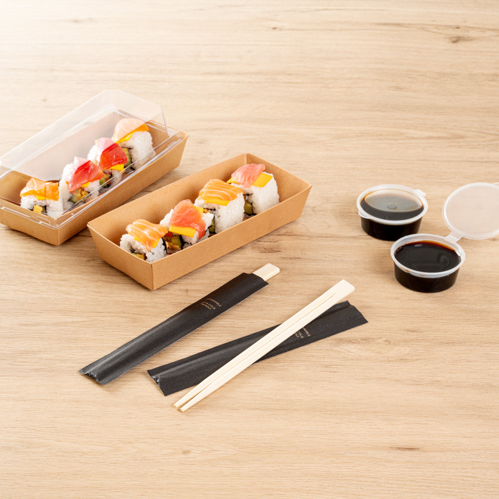 Bambuddha Natural Bamboo Twin Chopsticks - with Paper Sleeve - 8 1/4" - 100 count box