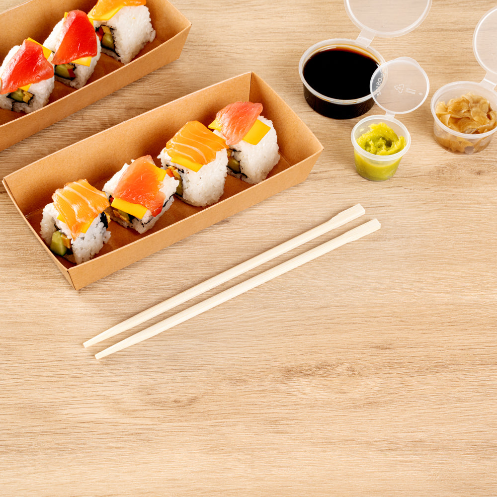 Bambuddha Natural Bamboo Twin Chopsticks - with Paper Sleeve - 8 1/4" - 1000 count box