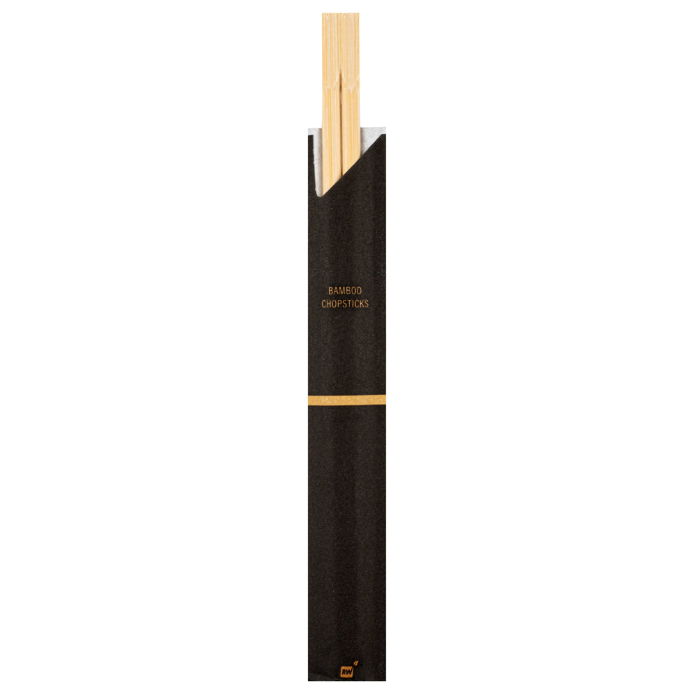 Bambuddha Natural Bamboo Twin Chopsticks - with Paper Sleeve - 9" - 1000 count box