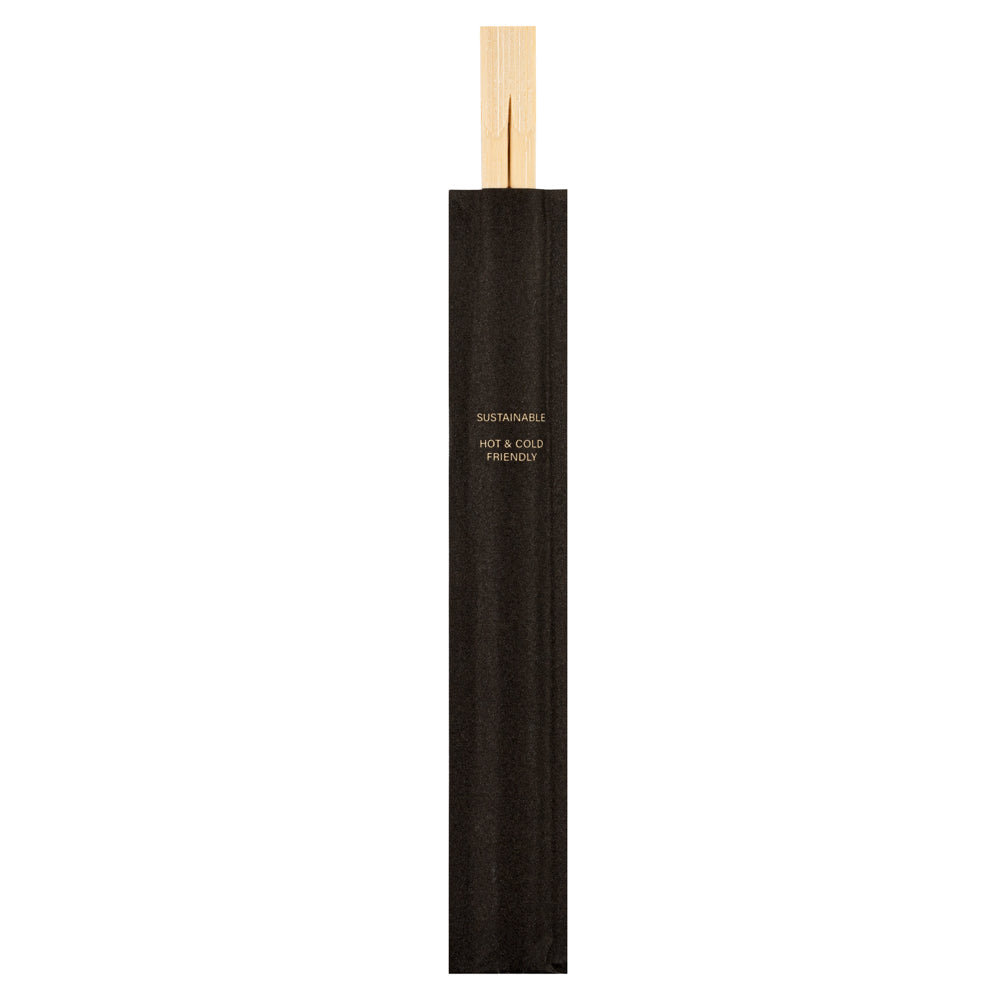 Bambuddha Natural Bamboo Twin Chopsticks - with Paper Sleeve - 9" - 100 count box