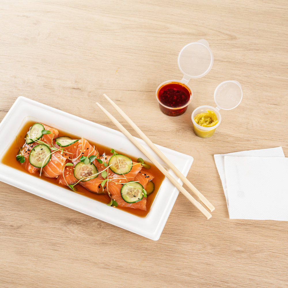 Bambuddha Natural Bamboo Twin Chopsticks - with Paper Sleeve - 9" - 100 count box