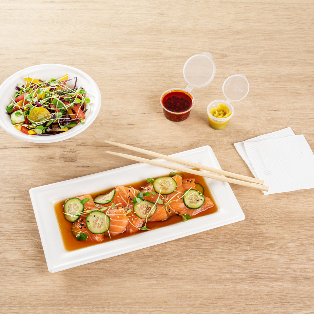 Bambuddha Natural Bamboo Twin Chopsticks - with Paper Sleeve - 9" - 1000 count box