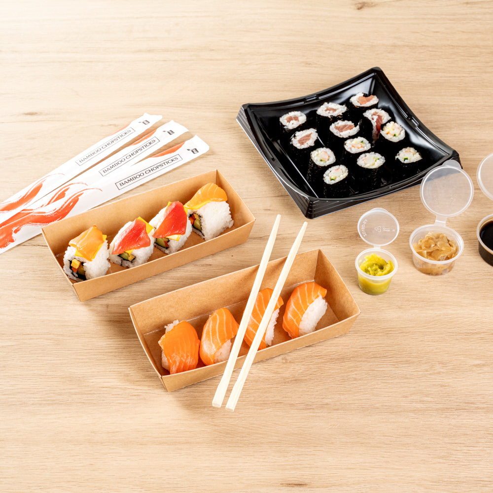Bambuddha Natural Bamboo Twin Chopsticks - Wrapped - 9" - 100 count box