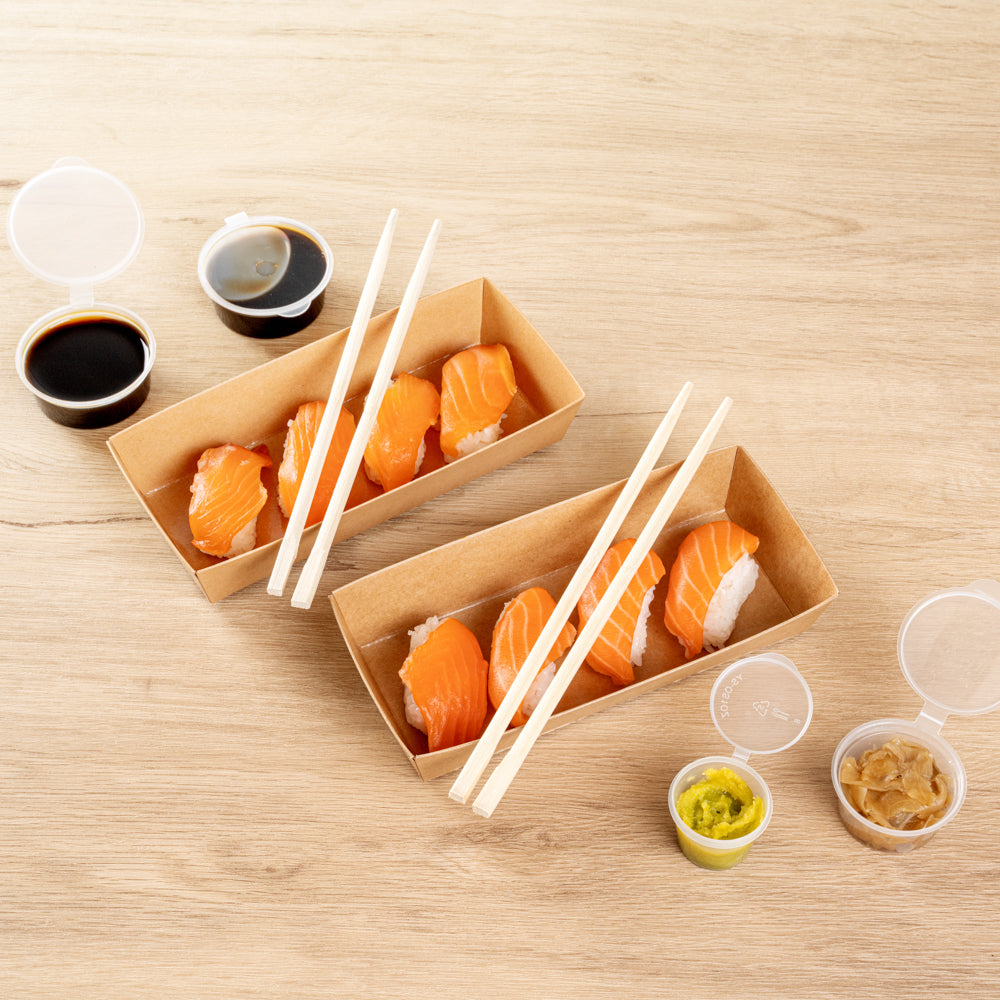 Bambuddha Natural Bamboo Twin Chopsticks - Wrapped - 9" - 1000 count box