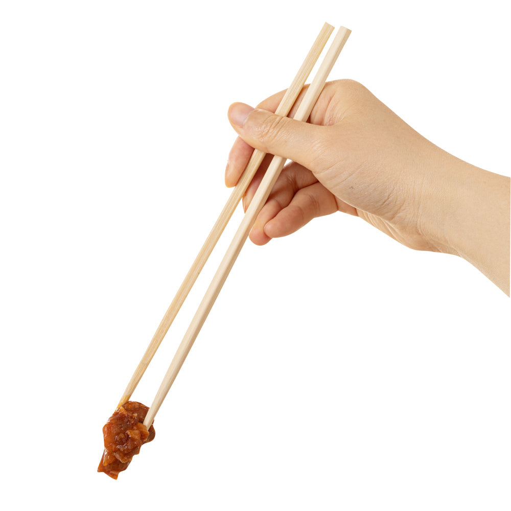 Bambuddha Square Natural Bamboo Modern Chopsticks - with Paper Band - 9 1/2" - 100 count box