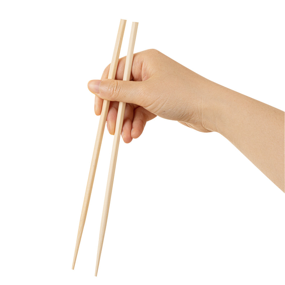Bambuddha Square Natural Bamboo Modern Chopsticks - with Paper Band - 9 1/2" - 1000 count box
