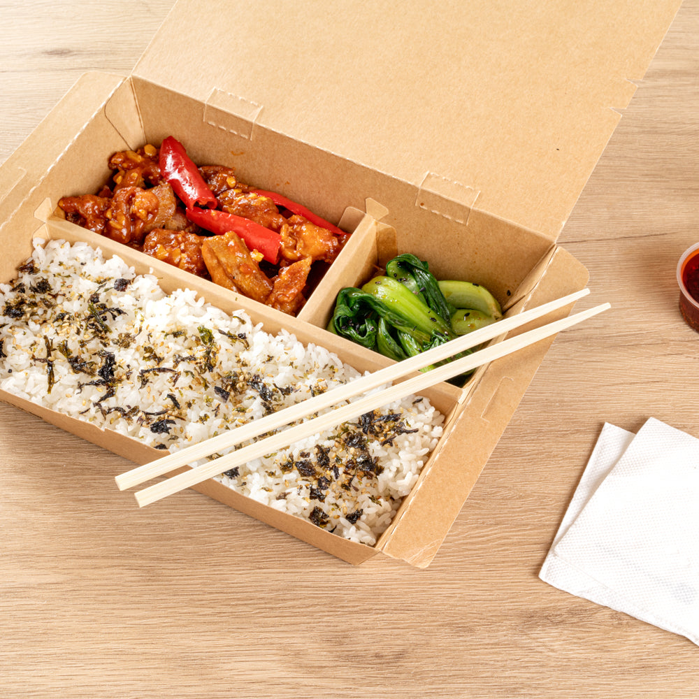 Bambuddha Square Natural Bamboo Modern Chopsticks - with Paper Band - 9 1/2" - 1000 count box