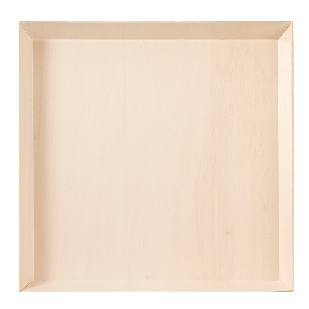 Taipei Square Poplar Plate - 9 1/2" x 9 1/2" x 1" - 25 count box