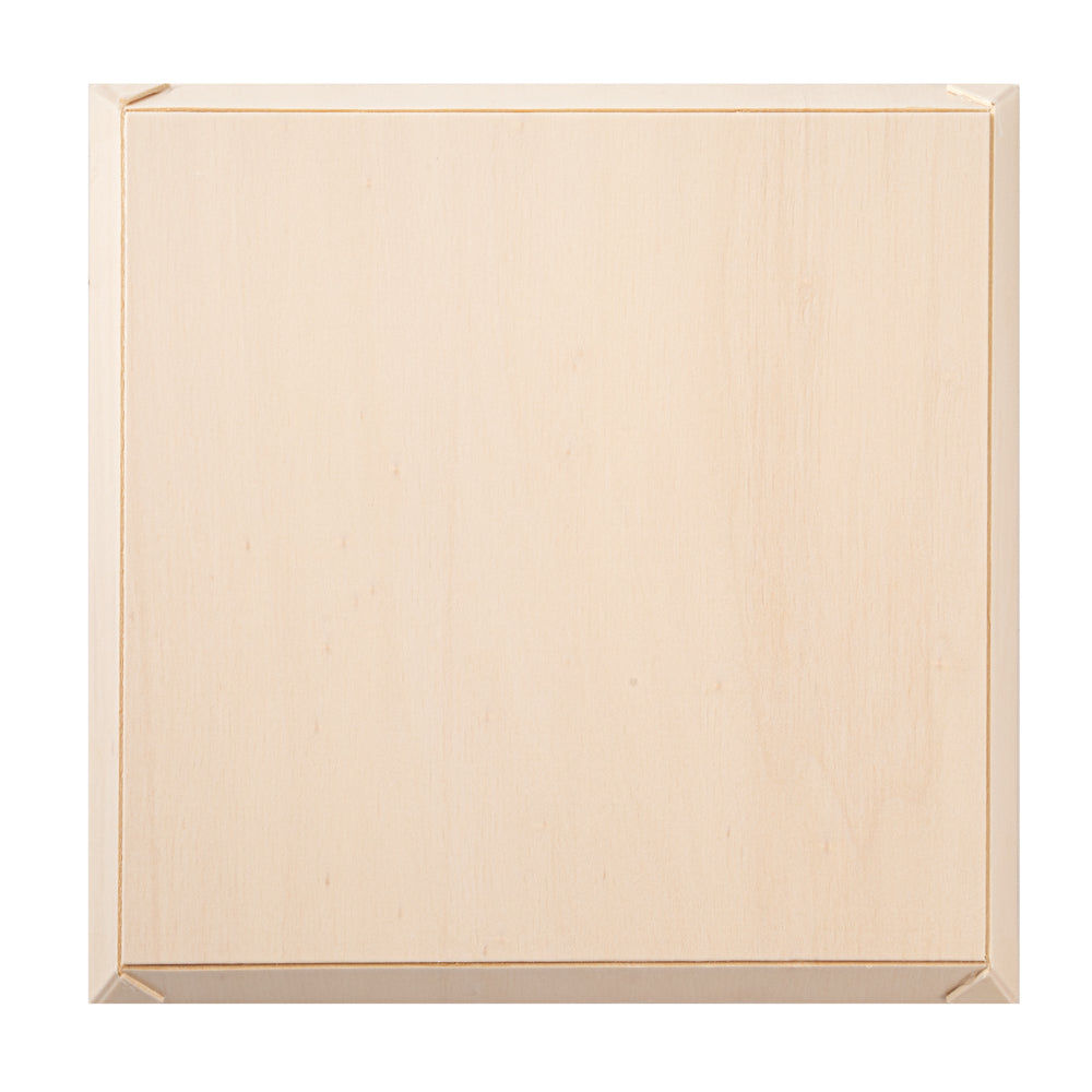 Taipei Square Poplar Plate - 9 1/2" x 9 1/2" x 1" - 25 count box