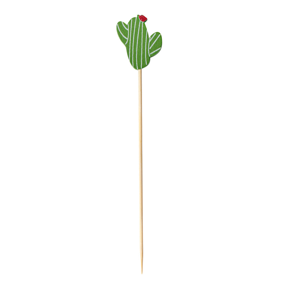 Pixy Green Bamboo Cactus with Flower Pick - 4 3/4" - 1000 count box