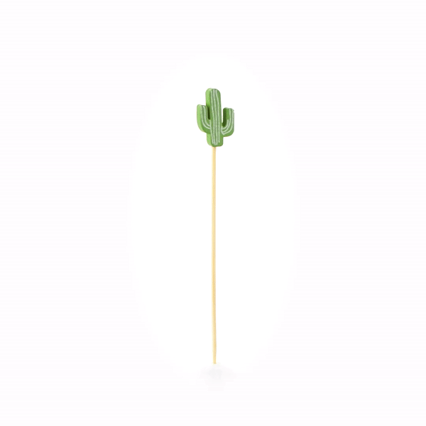 Pixy Green Bamboo Cactus Pick - 4 3/4" - 100 count box