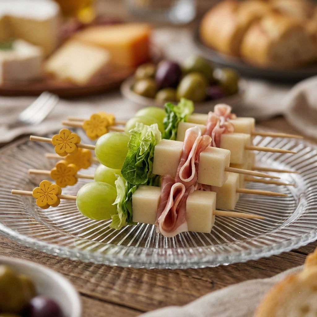 Pixy Yellow Bamboo Flower Pick - 4 3/4" - 1000 count box