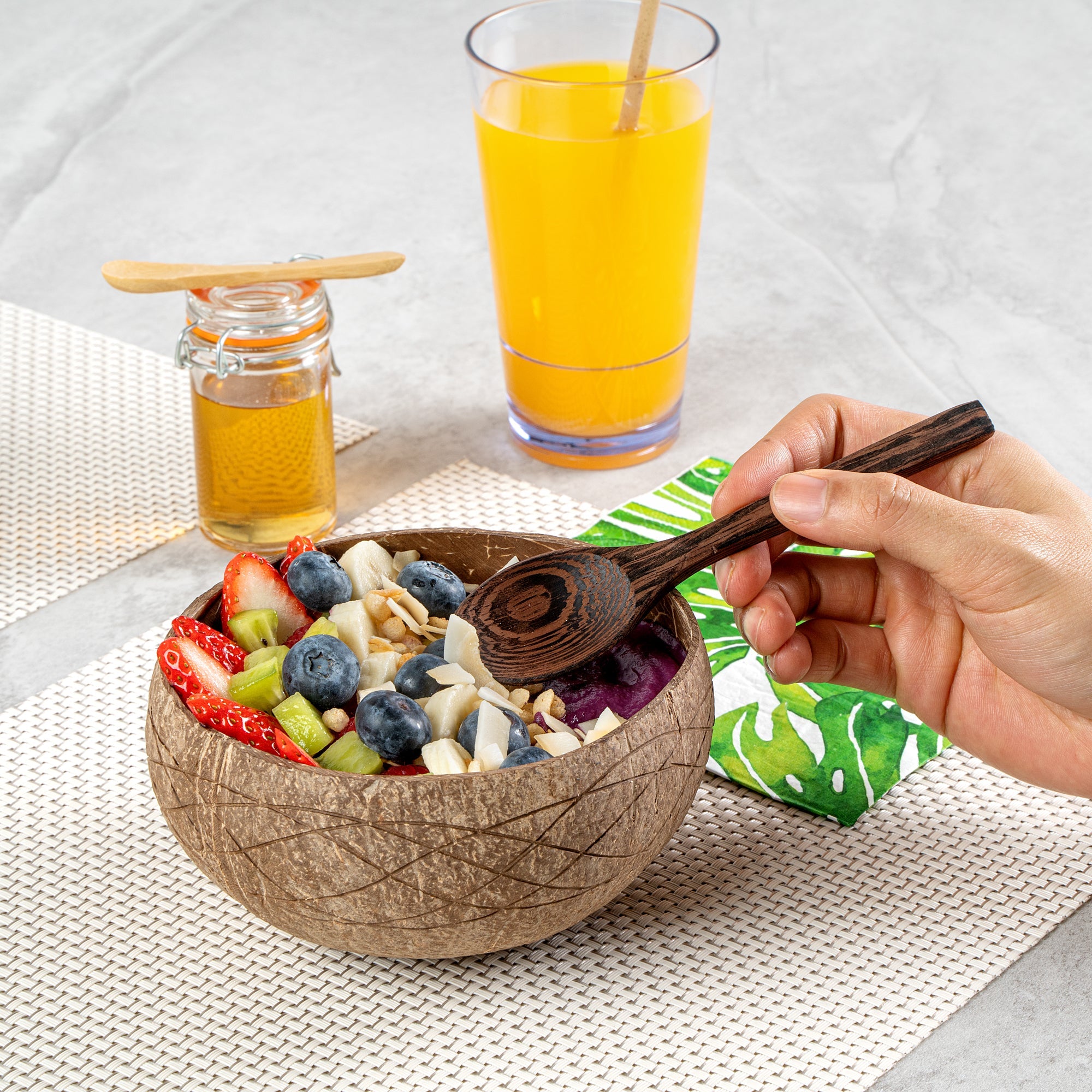 Coco Casa 21 oz Handmade River Coconut Bowl - 1 count box