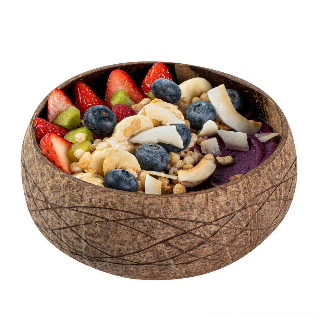 Coco Casa 21 oz Handmade River Coconut Bowl - 10 count box