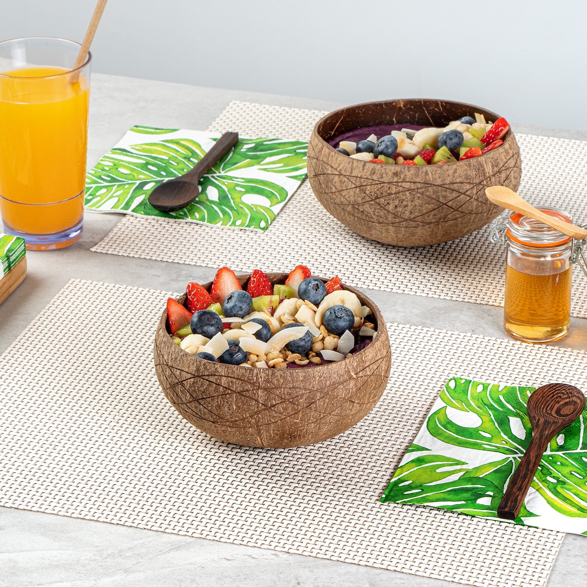 Coco Casa 21 oz Handmade River Coconut Bowl - 10 count box