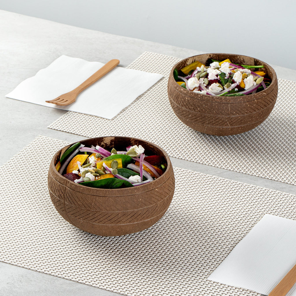 Coco Casa 21 oz Handmade Feather Coconut Bowl - 1 count box