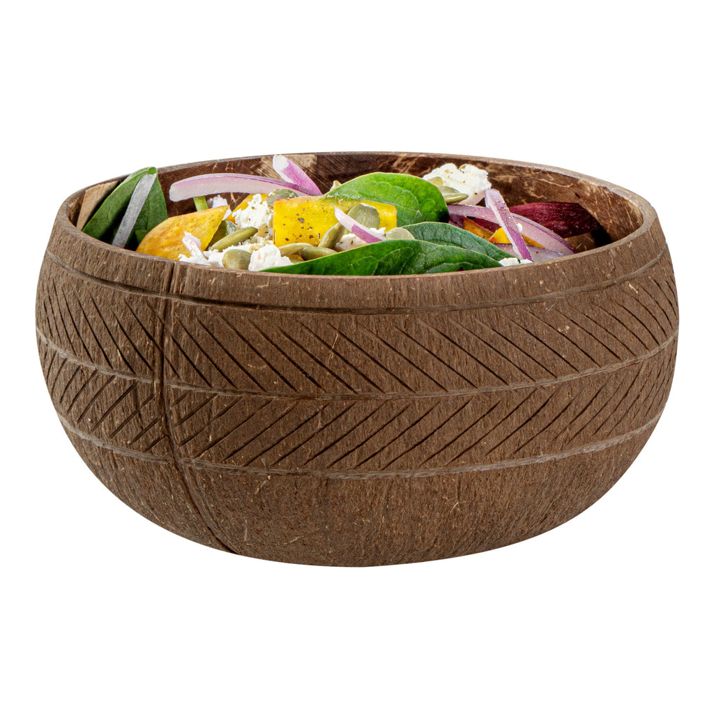 Coco Casa 21 oz Handmade Feather Coconut Bowl - 1 count box