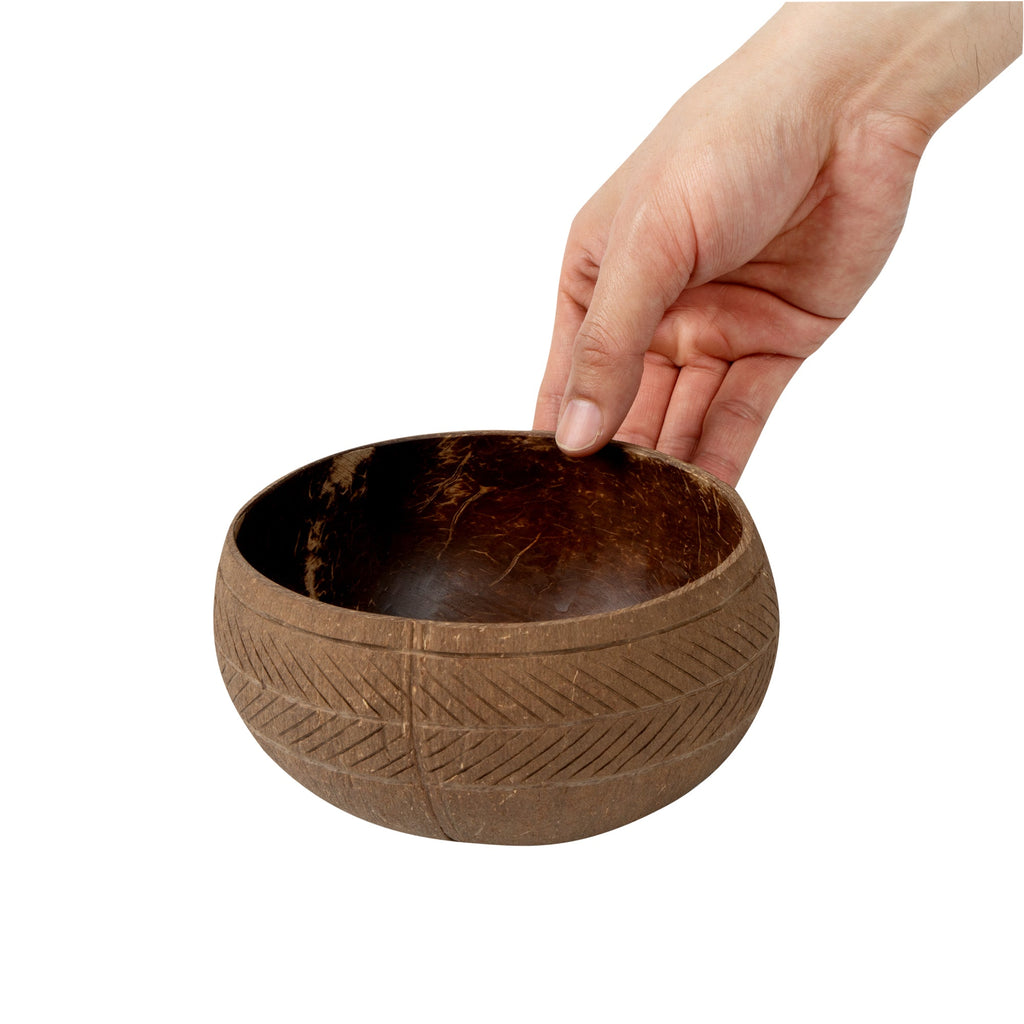 Coco Casa 21 oz Handmade Feather Coconut Bowl - 1 count box