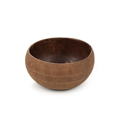 Coco Casa 21 oz Handmade Feather Coconut Bowl - 1 count box