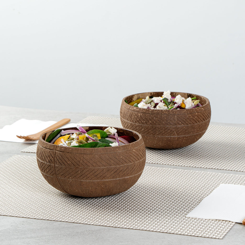 Coco Casa 21 oz Handmade Feather Coconut Bowl - 1 count box