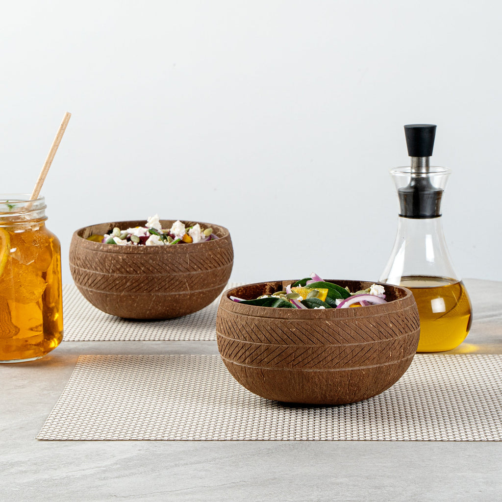 Coco Casa 21 oz Handmade Feather Coconut Bowl - 1 count box
