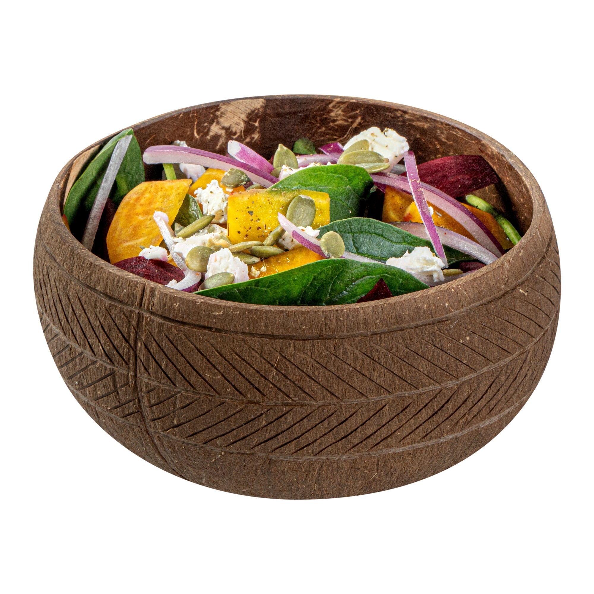 Coco Casa 21 oz Handmade Feather Coconut Bowl - 10 count box