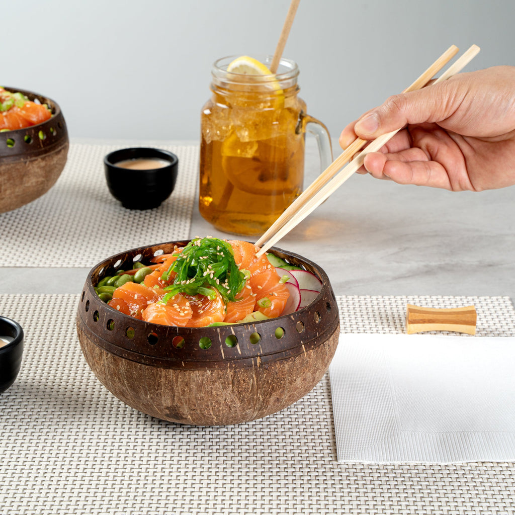Coco Casa 21 oz Handmade Punchout Coconut Bowl - 1 count box