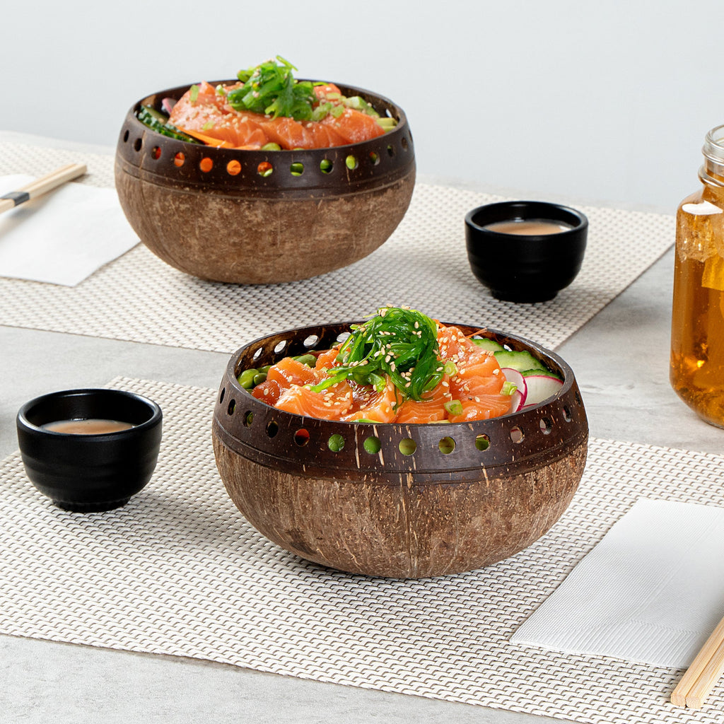 Coco Casa 21 oz Handmade Punchout Coconut Bowl - 1 count box