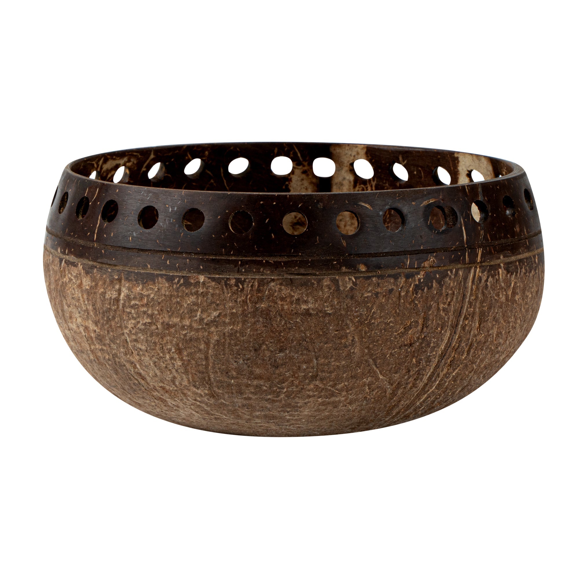 Coco Casa 21 oz Handmade Punchout Coconut Bowl - 10 count box
