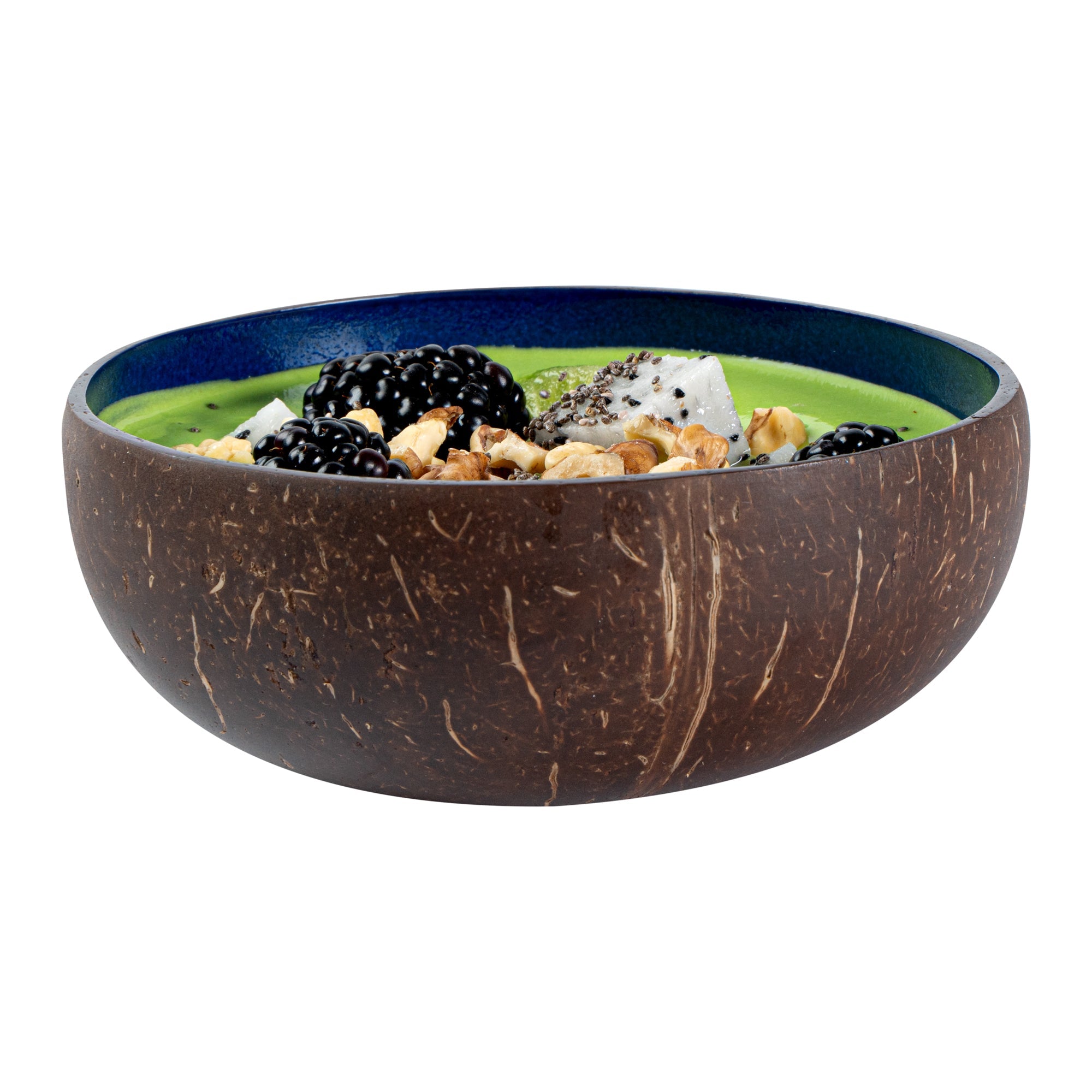 Coco Casa 16 oz Metallic Blue Handmade Coconut Bowl - 1 count box