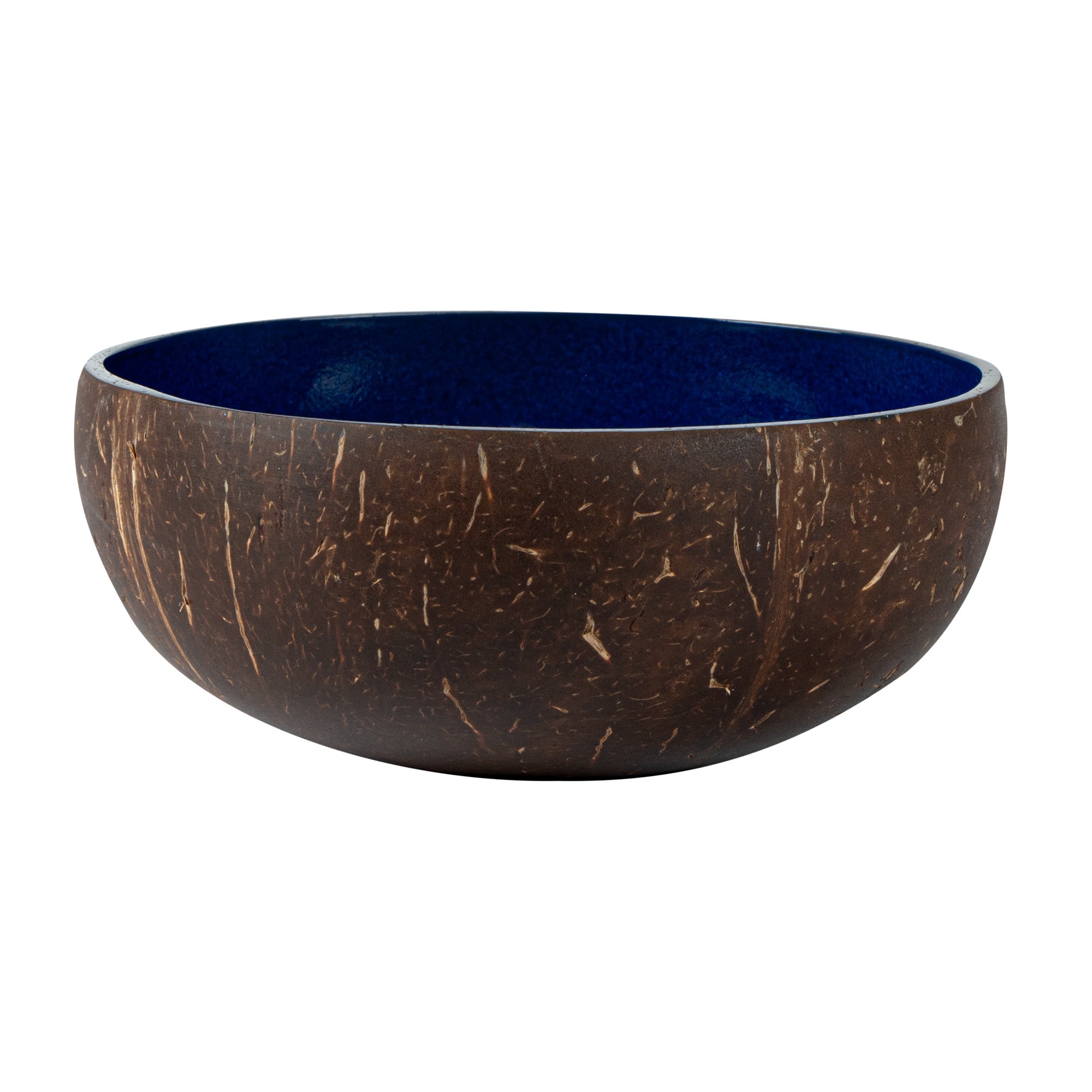 Coco Casa 16 oz Metallic Blue Handmade Coconut Bowl - 10 count box